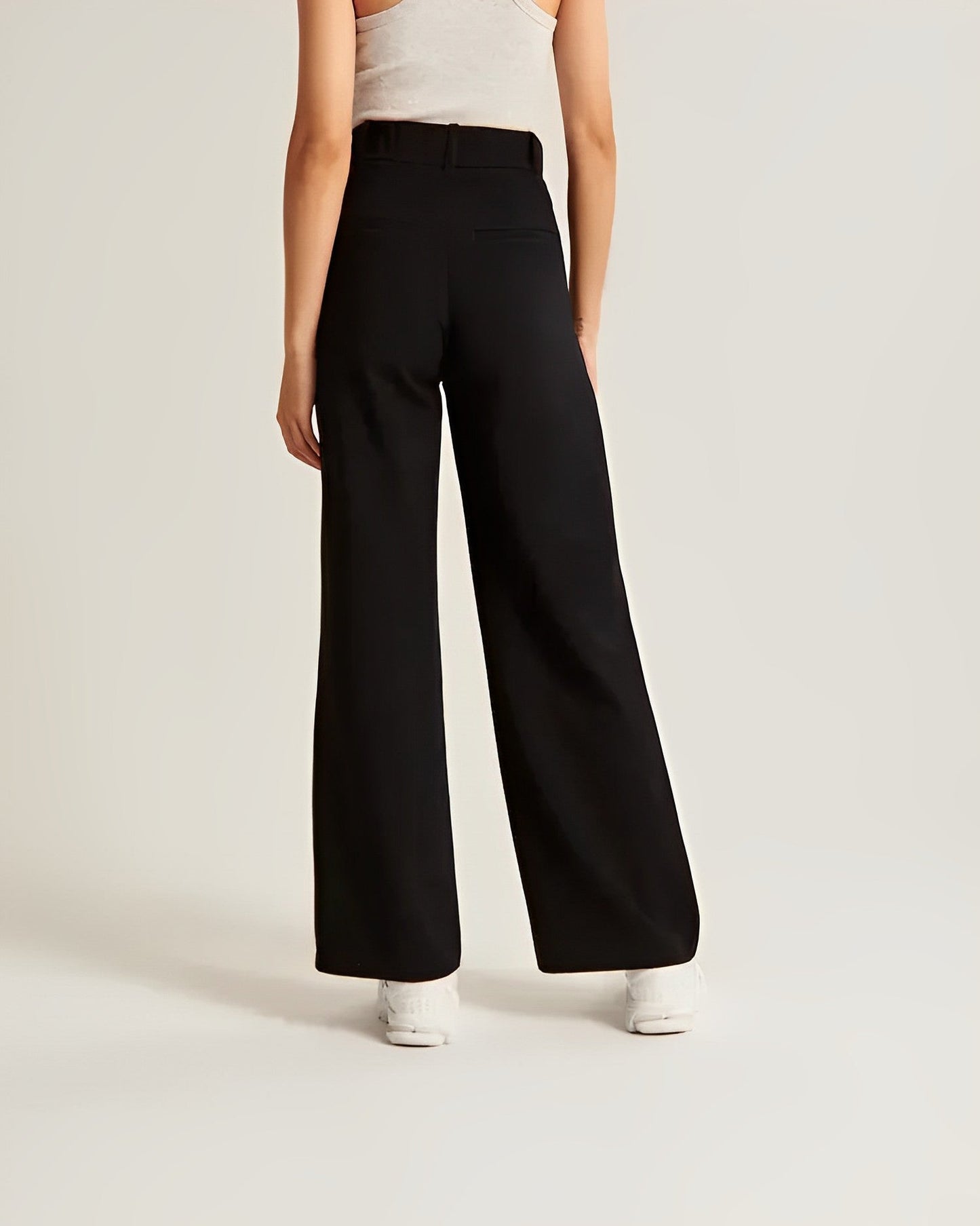 Vellessa – Damen Hose mit Weitem Bein & Maßgeschneidertem-Schwarz-XS-HauteBerlin