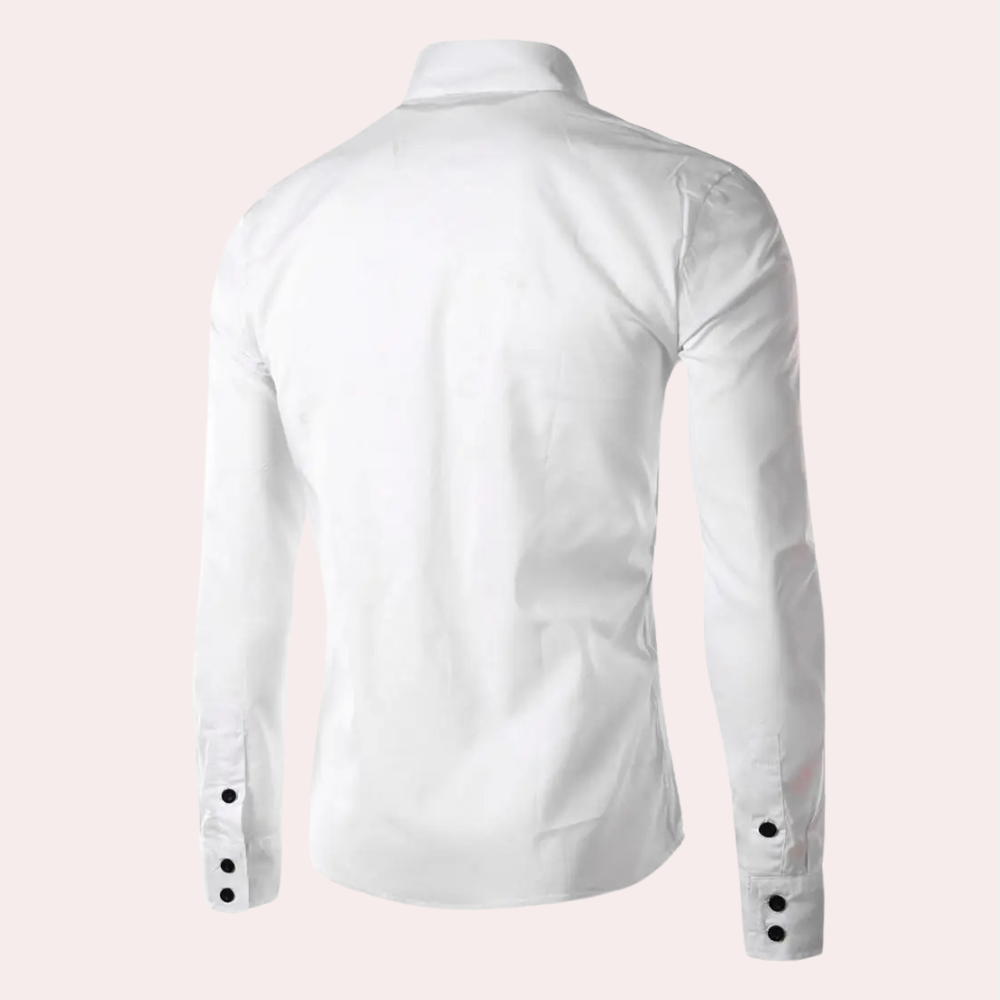 Anzughemd | Slim Fit | Langarm | Hemd mit Knopfleiste | Herrenhemd-HauteBerlin