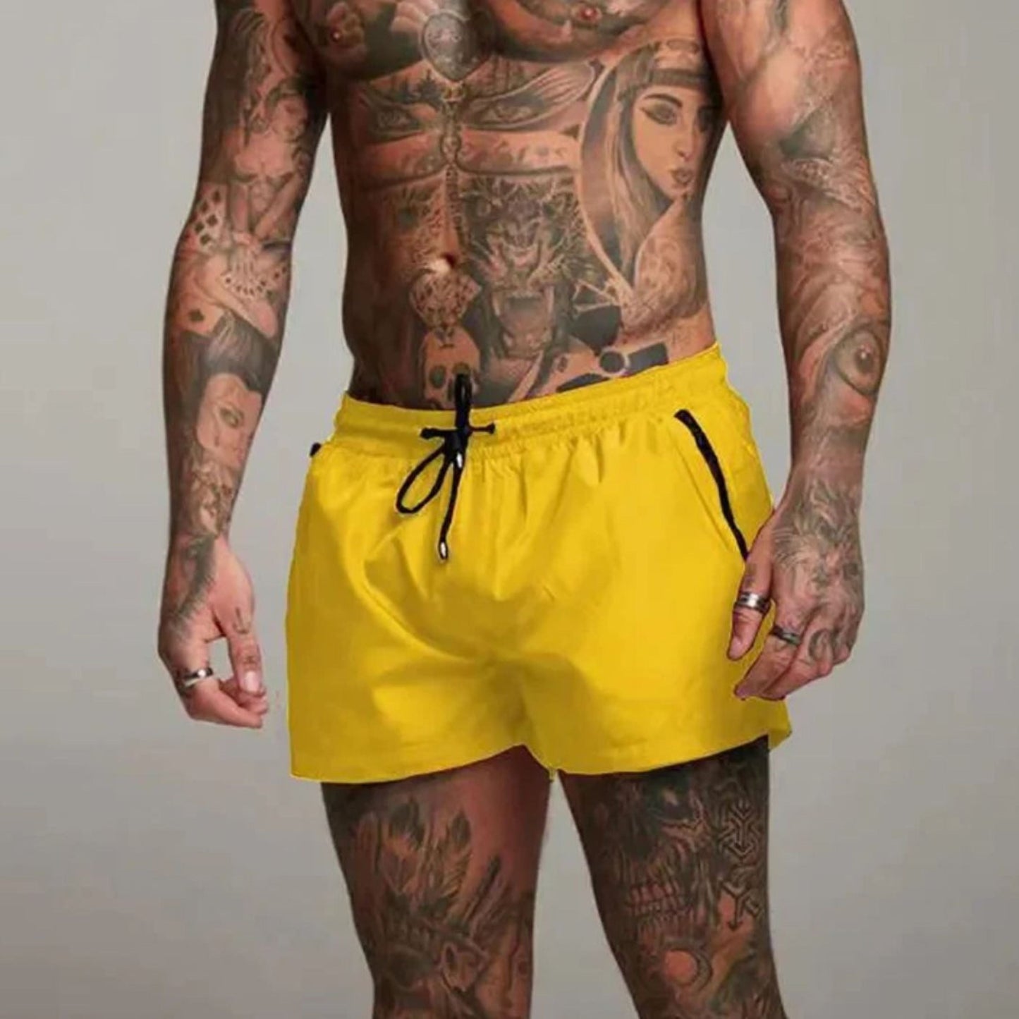 Badehose – elastischer Bund – Kordelzug – Badeshorts – Herren-Bademode-HauteBerlin
