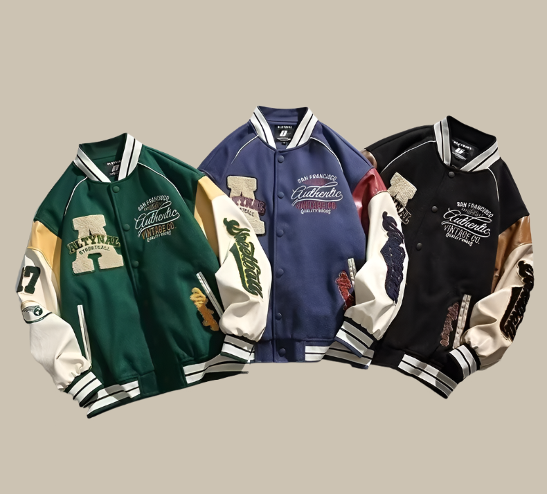 Baseballjacke – Oversized – Collegejacke – Bomberjacke – Herrenjacke-HauteBerlin