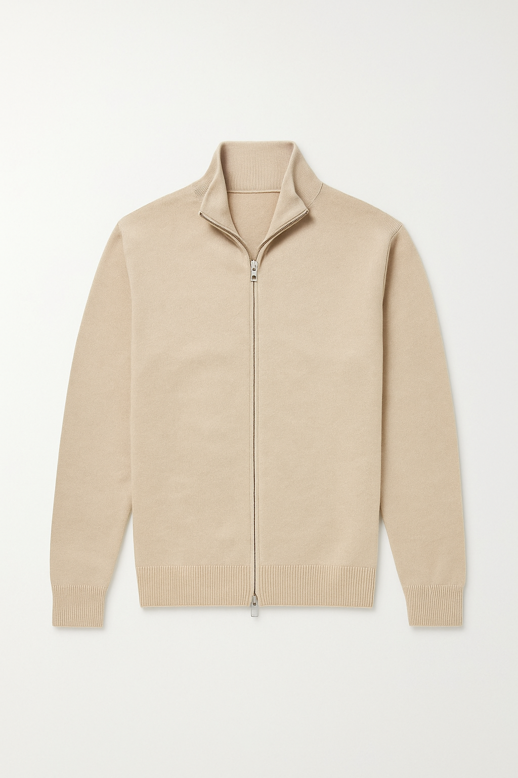 Cardigan mit Reißverschluss – Herren-Cardigan mit langen Ärmeln und durchgehendem Reißverschluss-HauteBerlin