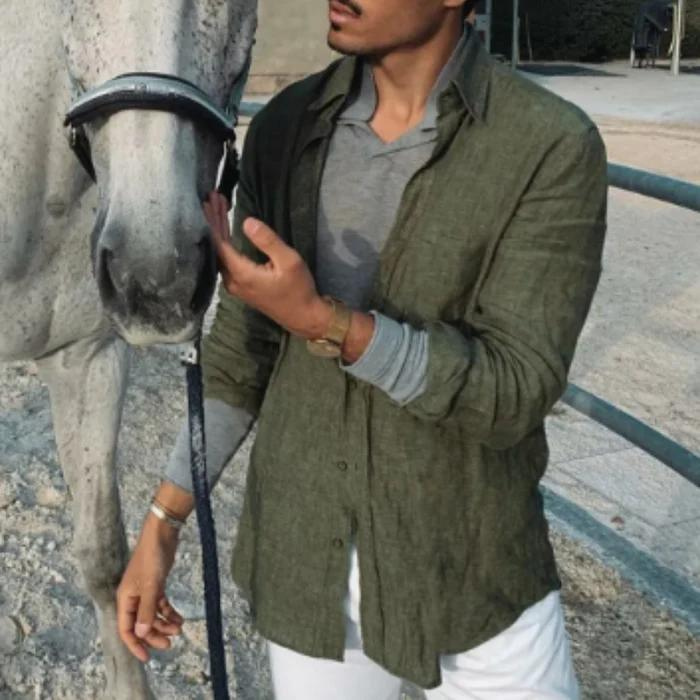 Dennis Leinen Bluse-HauteBerlin