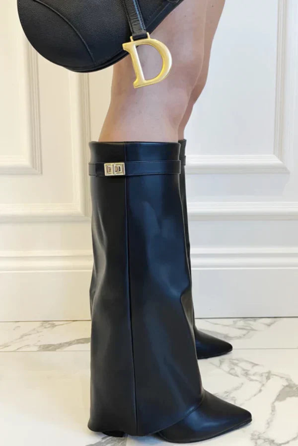 Elasara - Hochwertige kniehohe Stiefel aus Wildleder-HauteBerlin