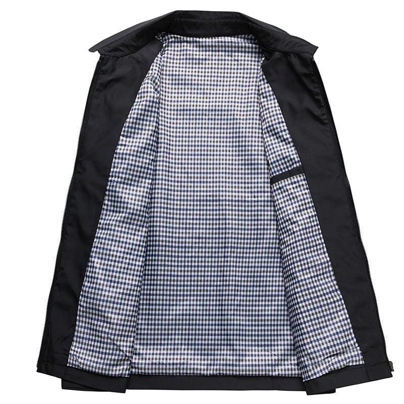 Harrington Jacke – mit Reißverschluss – leicht – winddicht – Herrenjacke-HauteBerlin