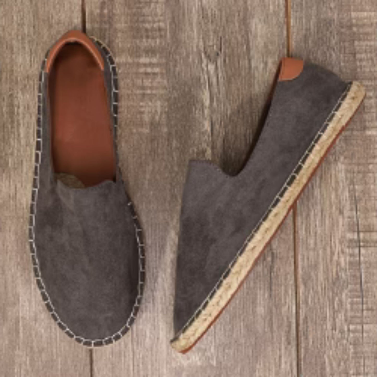 Herren Sommerschuhe - Flach - Slip-On - Leichte Schuhe - Herren Espadrilles-HauteBerlin