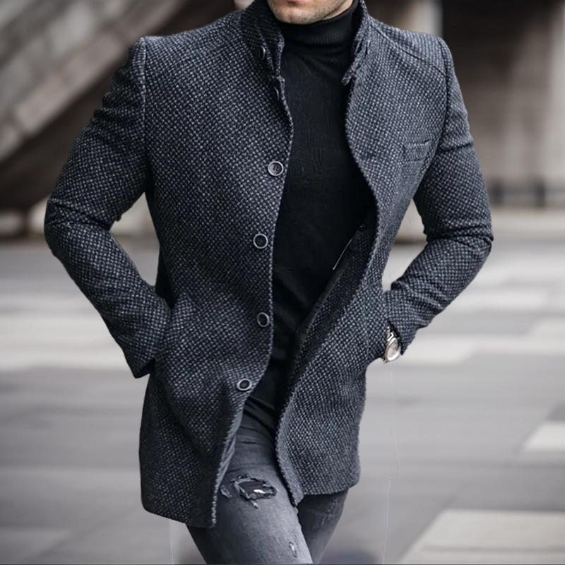 Herrenjacke | Button-Up | Mid Lenght | Herbstjacke | Winterjacke-HauteBerlin