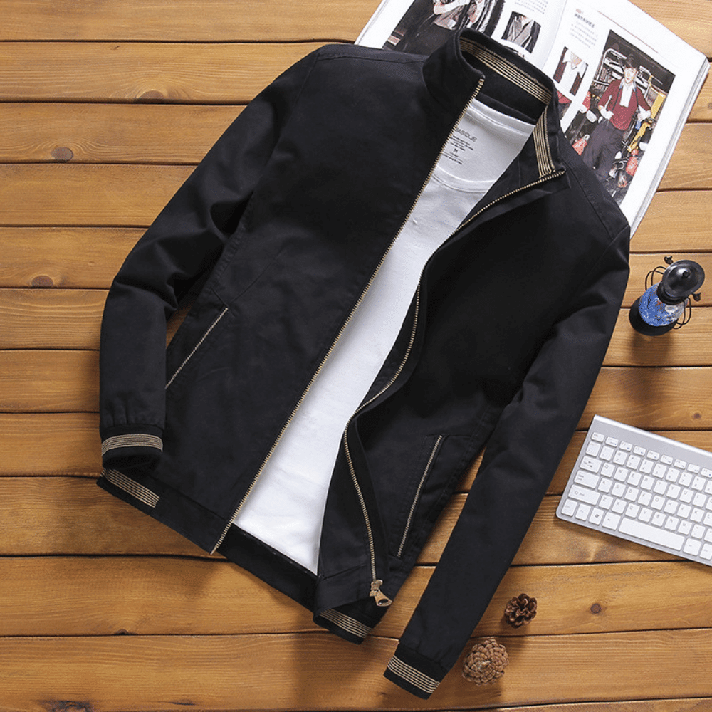 Herrenjacke | Stehkragen | Zip-Up | Herbstjacke | Windbreaker Jacke-HauteBerlin