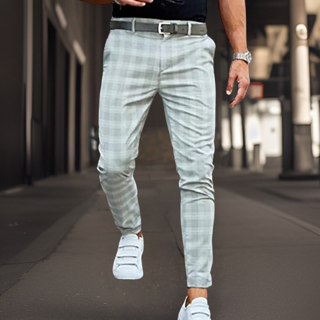 Karierte Hose – Schottenkaro – Slim Fit – Chino – Herrenhose-HauteBerlin