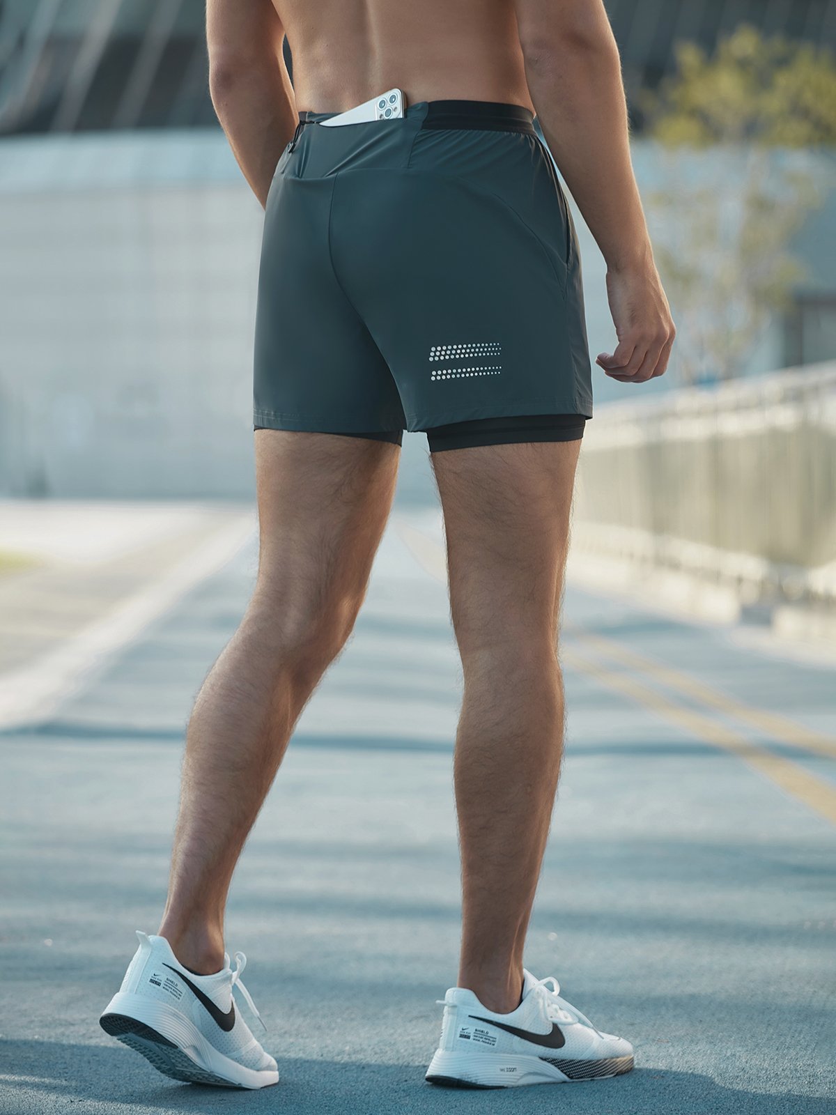 Laufshorts - 2-in-1 - Quick Dry - Gym Shorts - Herrenshorts-HauteBerlin