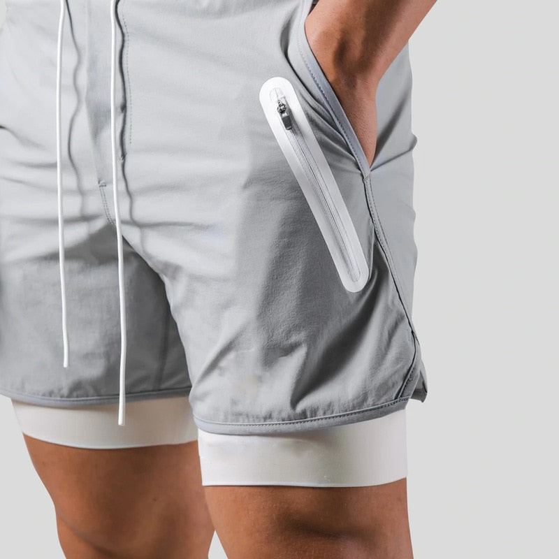 Laufshorts - Herren 2-in-1 Sport Gym Shorts mit Taschen-HauteBerlin
