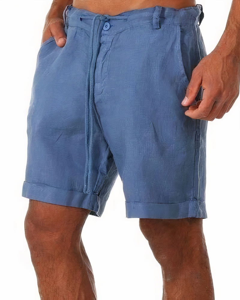 Leinenshorts - Loose Fit - Kordelzug - Shorts für Männer-HauteBerlin