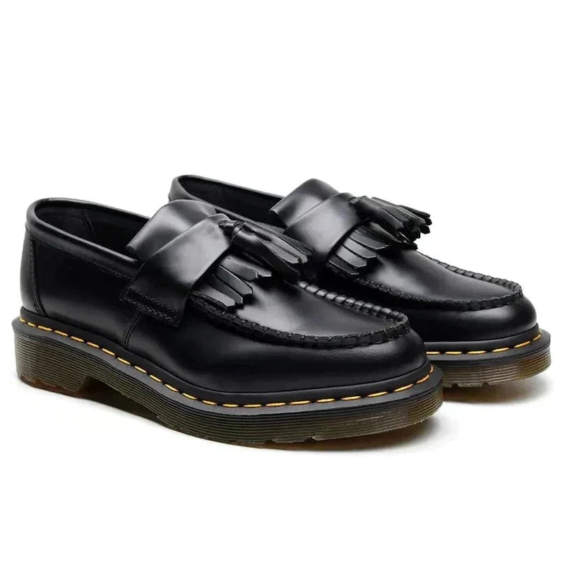Schwarze Loafers - Chunky Slip-On Tassel Loafer Schuhe für Männer-Chaps Herrenmode