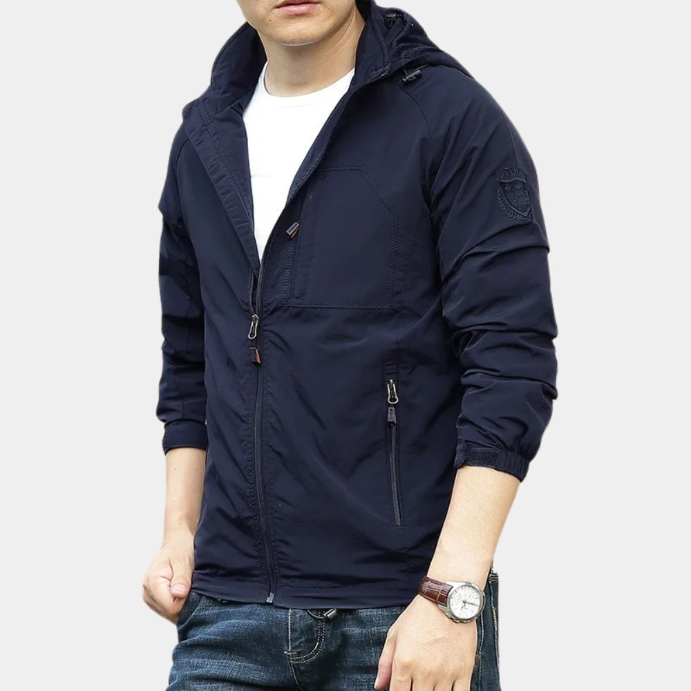 Sommerjacke – dünne, winddichte Herren-Funktionsjacke mit Kapuze-HauteBerlin