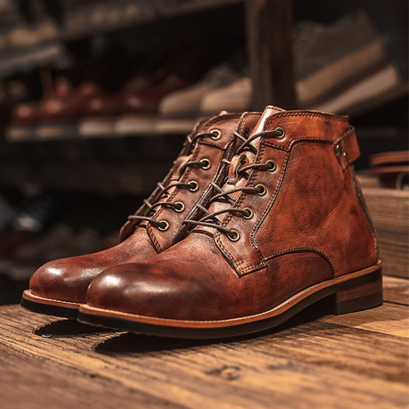 Stiefelette | Schnürung | Winter | Lederstiefel | Herrenstiefel-HauteBerlin