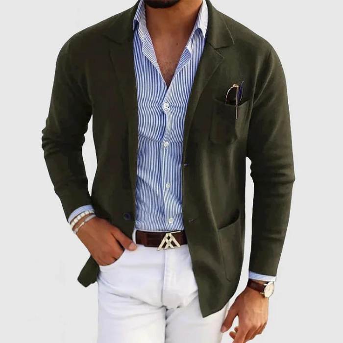 Strickjacke | Button-Up | Taschen | Strickjacke | Herrenbekleidung-HauteBerlin