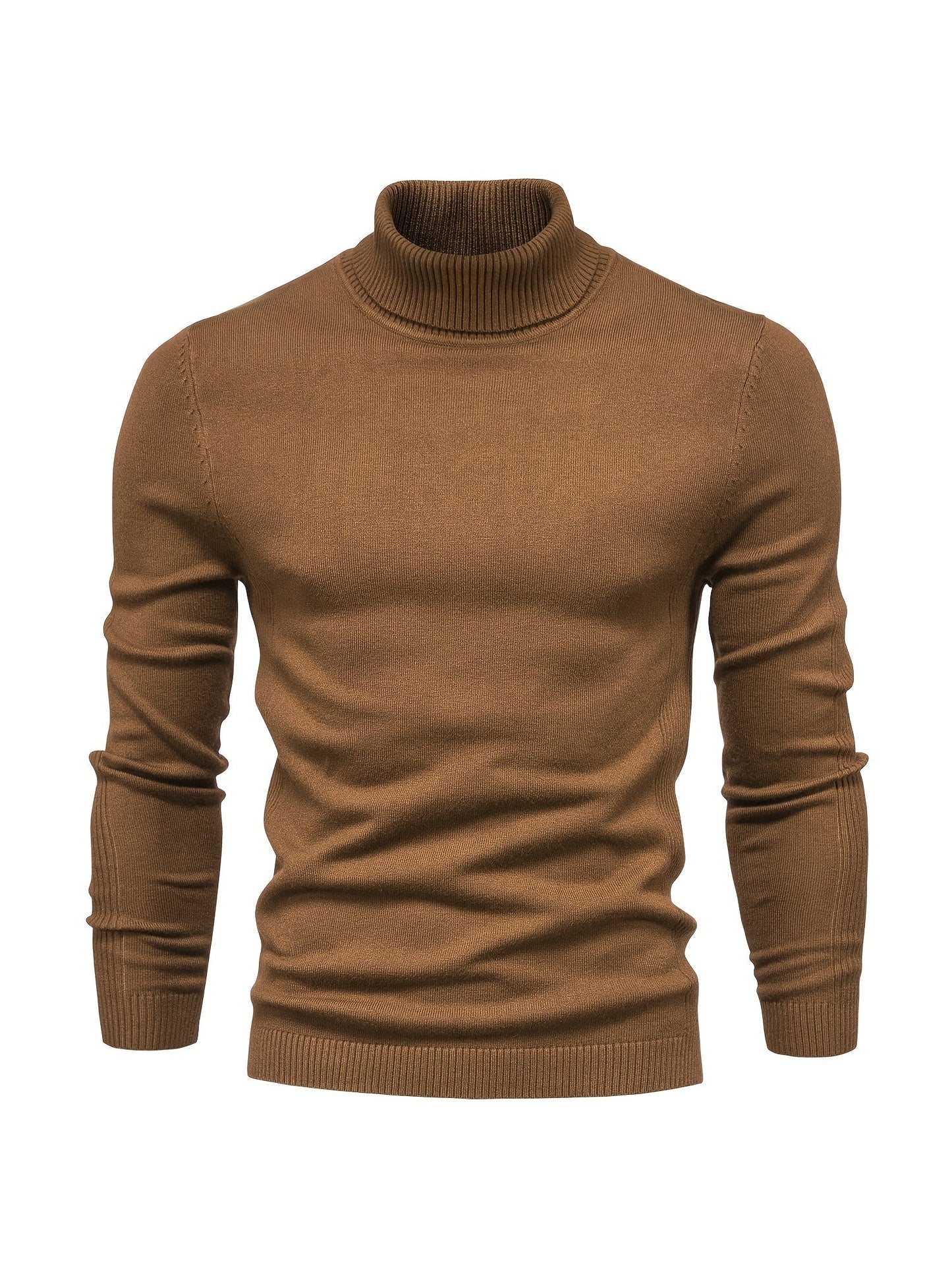 Strickpullover | Schmale Passform | Langärmlig | Rollkragen | Herrenbekleidung-HauteBerlin