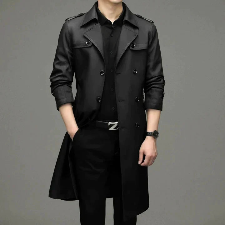Trenchcoat - Zweireiher - Mittellang - Herrenjacke - Herbstjacke-HauteBerlin