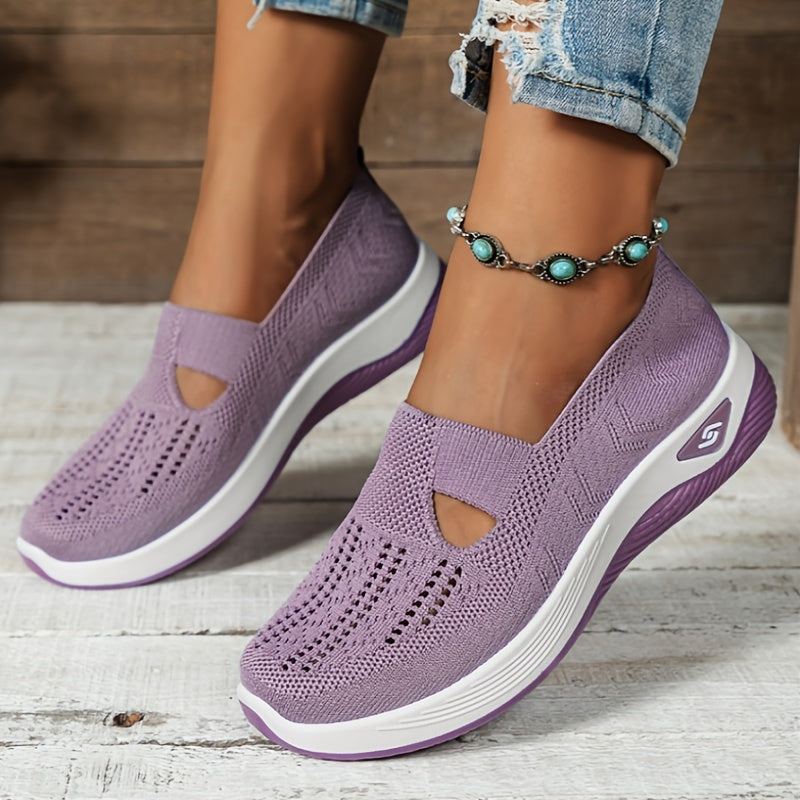 OrthoFlex – Bequeme Orthopädische Damen Sneaker zum Hineinschlüpfen-Helles Lila-35-HauteBerlin