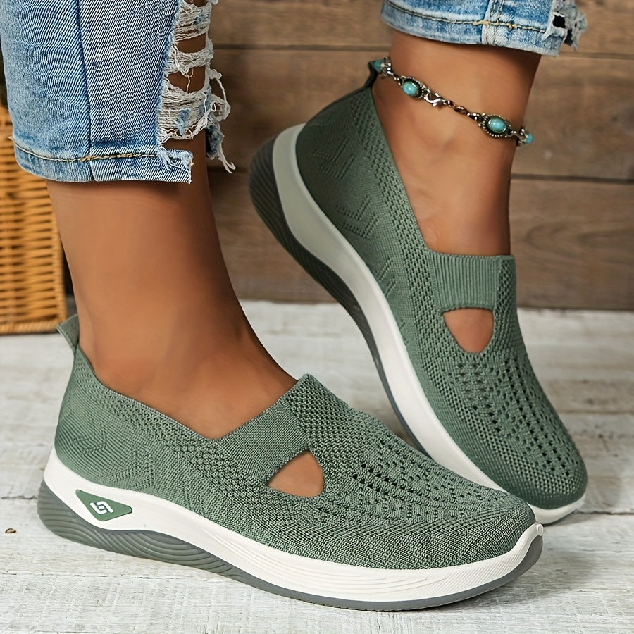 OrthoFlex – Bequeme Orthopädische Damen Sneaker zum Hineinschlüpfen-Grün-35-HauteBerlin