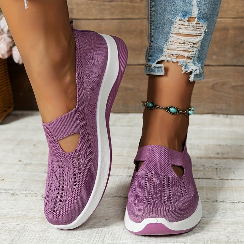 OrthoFlex – Bequeme Orthopädische Damen Sneaker zum Hineinschlüpfen-Lila-35-HauteBerlin