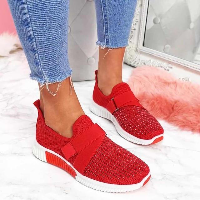 AiraMove – Atmungsaktive Damen Turnschuhe mit Leichtgewicht & Komfortsohle-Rot-35-HauteBerlin