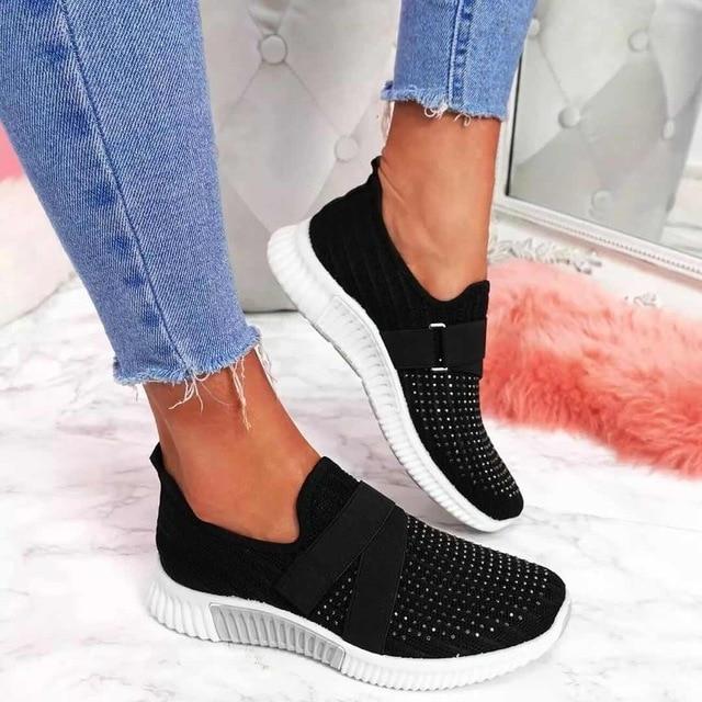 AiraMove – Atmungsaktive Damen Turnschuhe mit Leichtgewicht & Komfortsohle-Schwarz-35-HauteBerlin