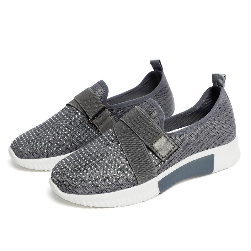 AiraMove – Atmungsaktive Damen Turnschuhe mit Leichtgewicht & Komfortsohle-Grau-36-HauteBerlin