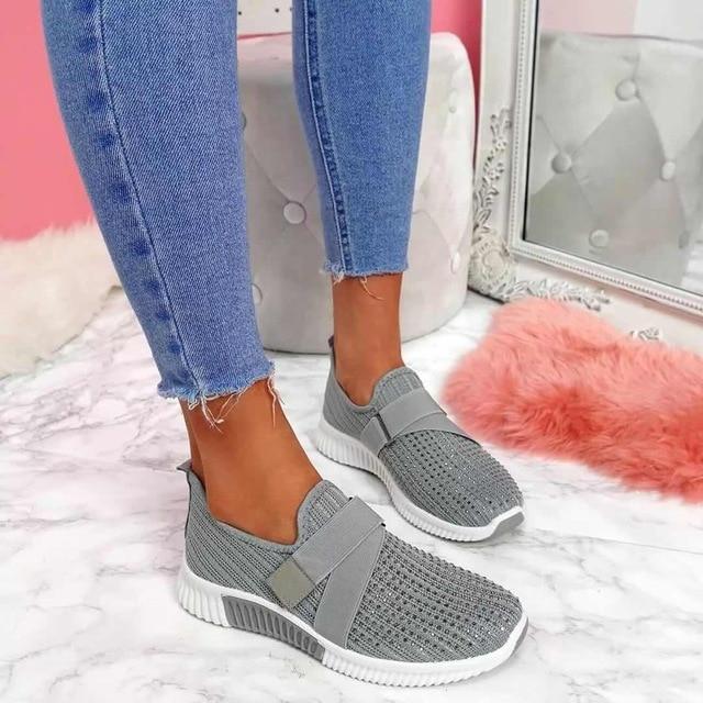 AiraMove – Atmungsaktive Damen Turnschuhe mit Leichtgewicht & Komfortsohle-Grau-37-HauteBerlin