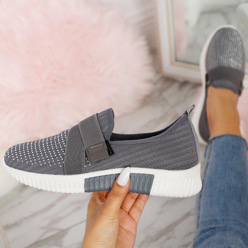 AiraMove – Atmungsaktive Damen Turnschuhe mit Leichtgewicht & Komfortsohle-Grau-35-HauteBerlin