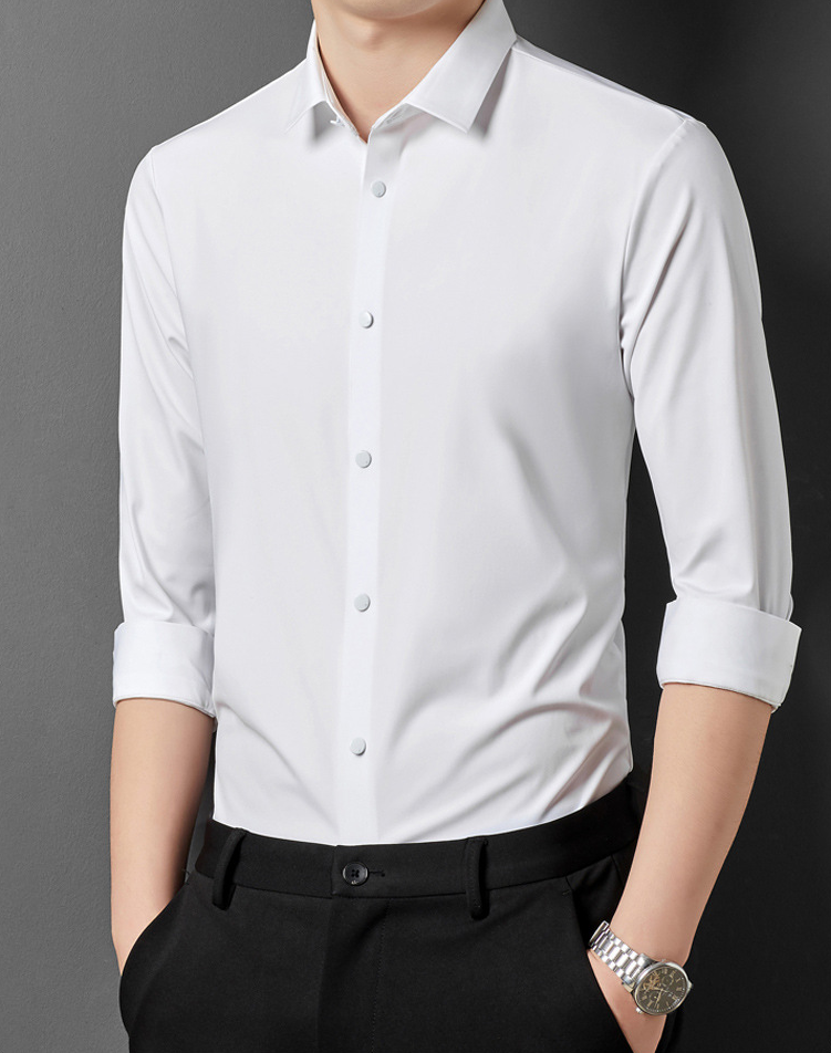 Cavessio – Herren Bügelfreies Stretchhemd mit Modern Fit-HauteBerlin