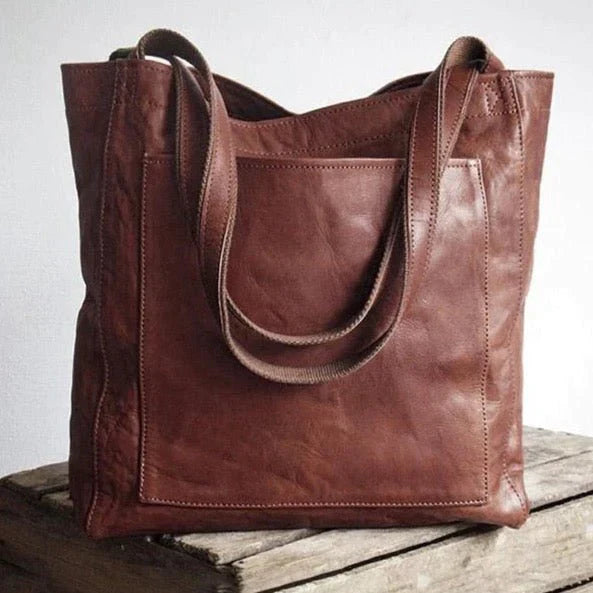 Elanvera – Damen Umhängetasche aus Echtem Leder im Modernen Design-Kaffee-HauteBerlin
