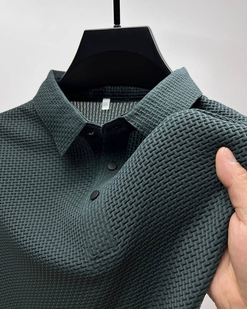 Solvaro – Atmungsaktives Herren Poloshirt aus Premium-Baumwolle für den Sommer-Grün-M-HauteBerlin