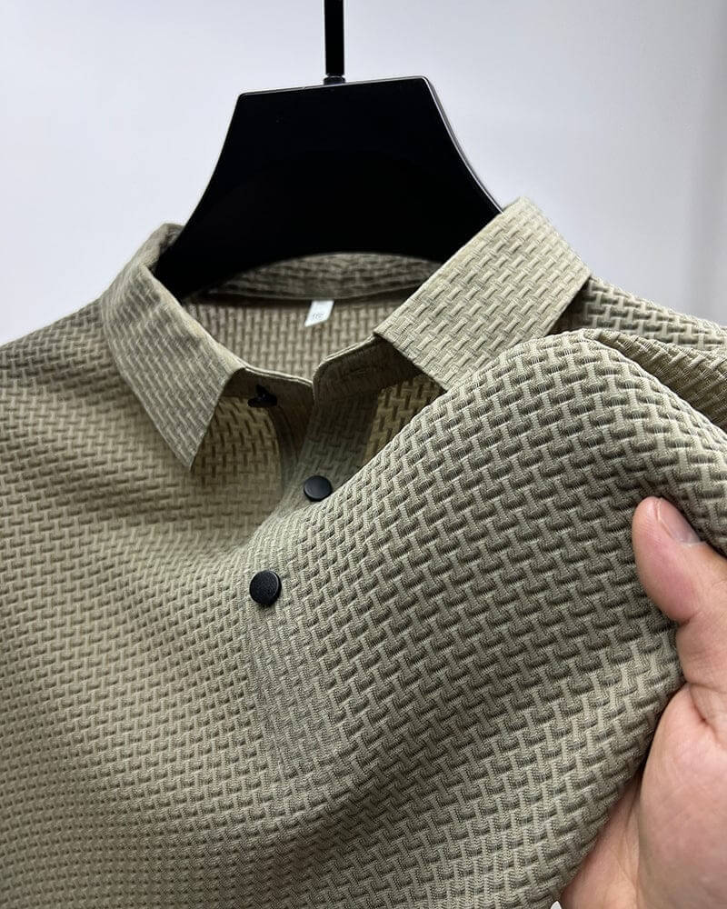 Solvaro – Atmungsaktives Herren Poloshirt aus Premium-Baumwolle für den Sommer-Khaki-M-HauteBerlin