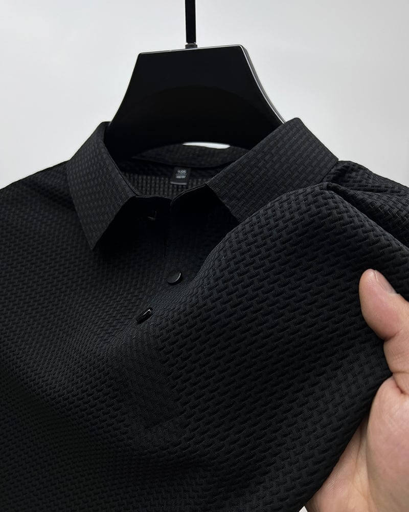 Solvaro – Atmungsaktives Herren Poloshirt aus Premium-Baumwolle für den Sommer-Schwarz-M-HauteBerlin