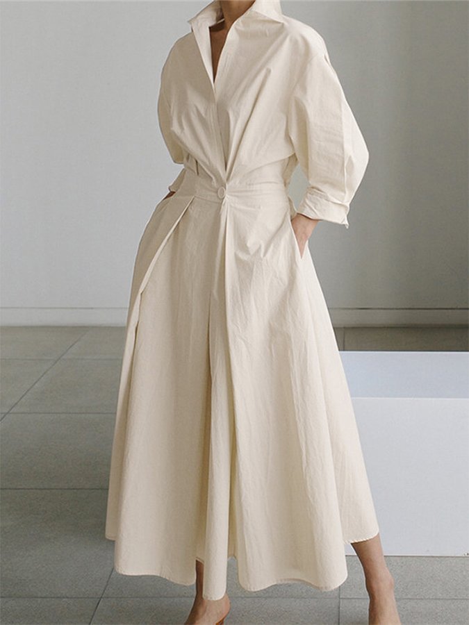 Selavie – Damen Luxuskleid mit Eleganter Silhouette für Abend & Anlassmode-Beige-S-HauteBerlin