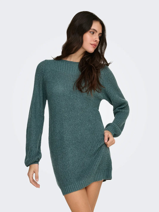 Strickkleid - Langärmeliges Mini-Pulloverkleid