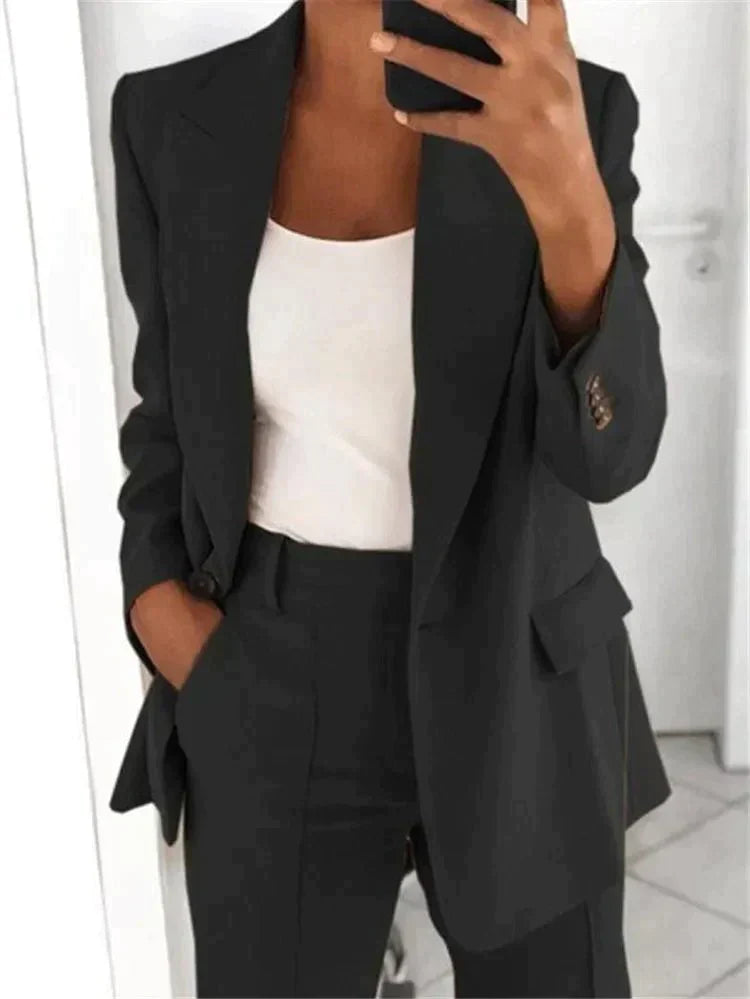Kelly - Elegantes Business-Set - Blazer+Hose-Schwarz-S-HauteBerlin