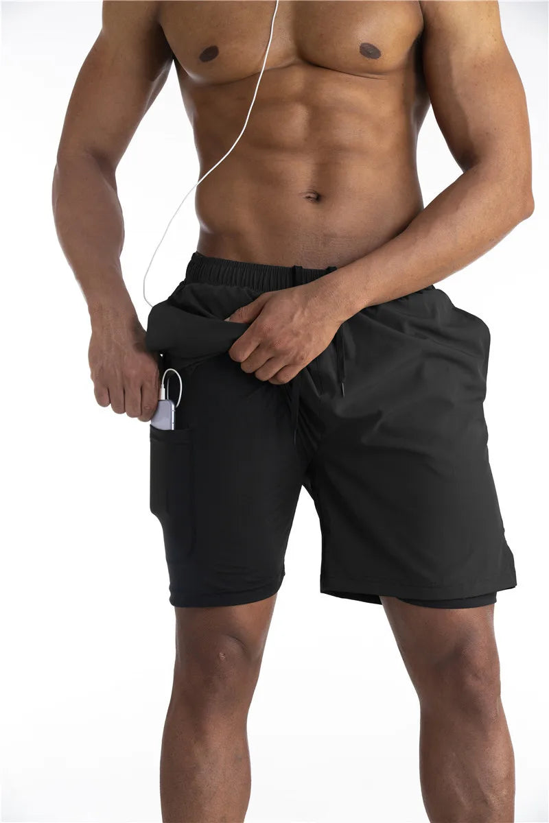 2-in1 Shorts | Taschen | Workout | Laufshorts | Herrenshorts-HauteBerlin