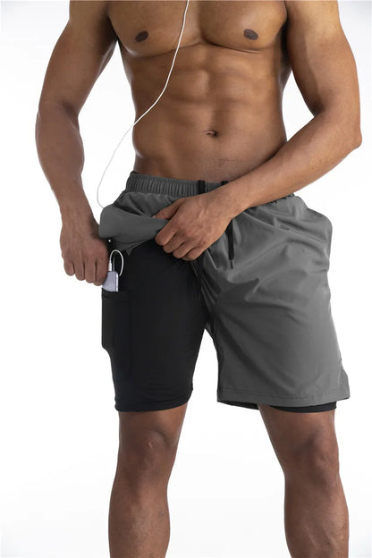 2-in1 Shorts | Taschen | Workout | Laufshorts | Herrenshorts-HauteBerlin