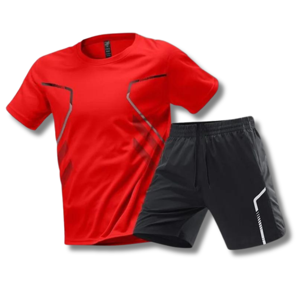 Activewear Set - T-Shirt - Shorts - Fitnesskleidung - Trainingskleidung für Männer-HauteBerlin