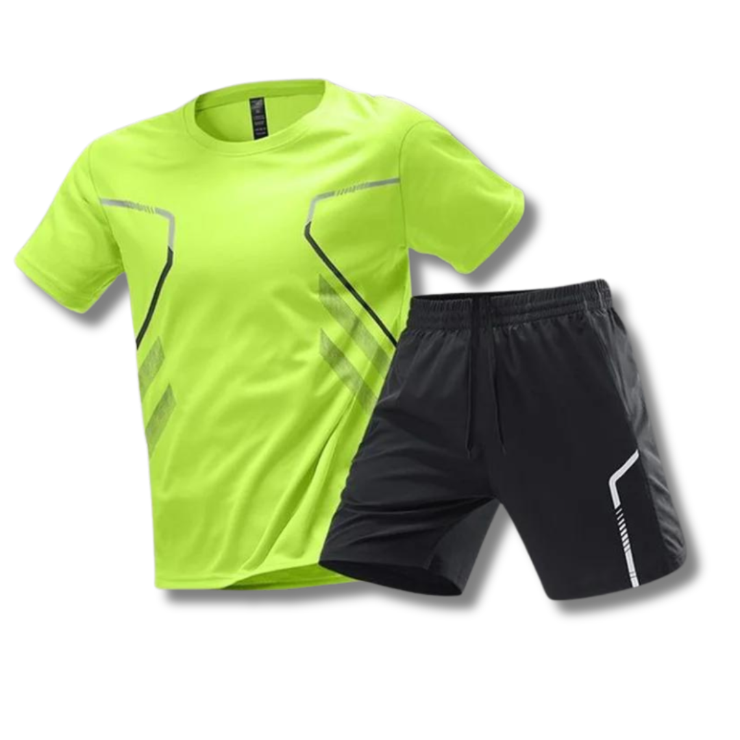 Activewear Set - T-Shirt - Shorts - Fitnesskleidung - Trainingskleidung für Männer-HauteBerlin