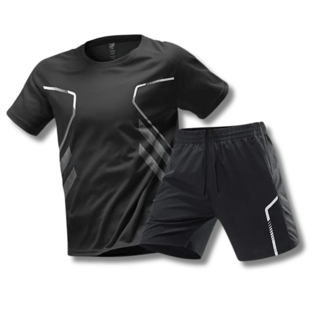 Activewear Set - T-Shirt - Shorts - Fitnesskleidung - Trainingskleidung für Männer-HauteBerlin