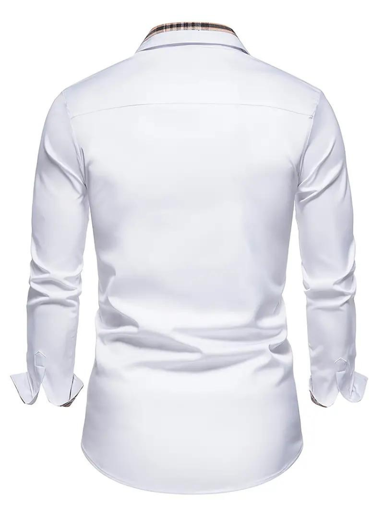 Aidan Kleid Hemd | Herren Langarmhemd mit Revers-Chaps Herrenmode