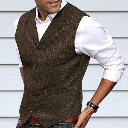 Anzug Weste | Einreihig | Maßgeschneidert | Tweedweste | Herrenweste-HauteBerlin