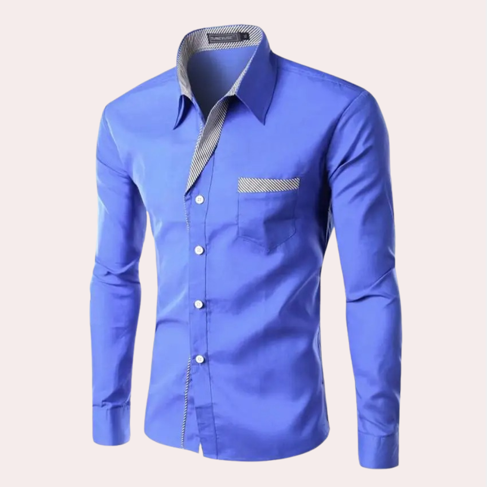 Anzughemd | Slim Fit | Langarm | Hemd mit Knopfleiste | Herrenhemd-HauteBerlin