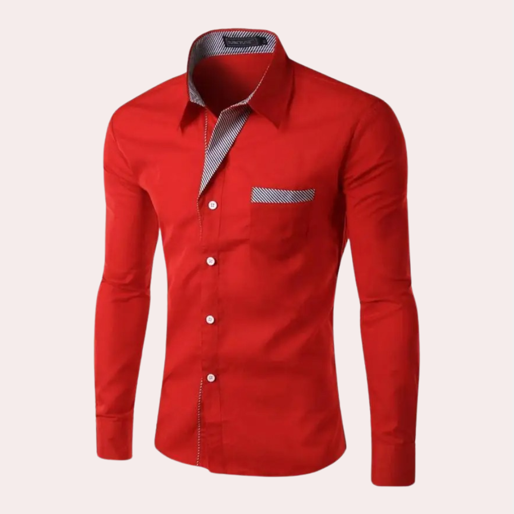 Anzughemd | Slim Fit | Langarm | Hemd mit Knopfleiste | Herrenhemd-HauteBerlin