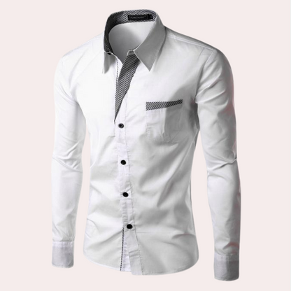 Anzughemd | Slim Fit | Langarm | Hemd mit Knopfleiste | Herrenhemd-HauteBerlin