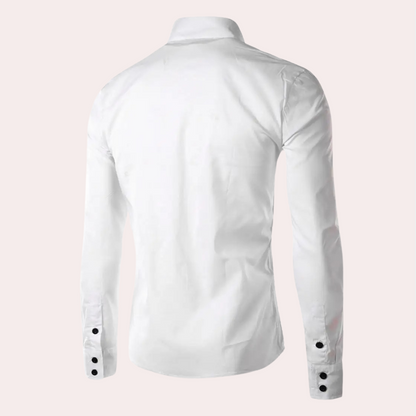 Anzughemd | Slim Fit | Langarm | Hemd mit Knopfleiste | Herrenhemd-HauteBerlin