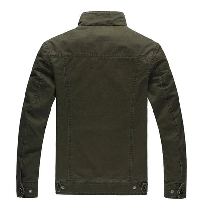 Armeegrüne Jacke | Zip-Up | Taschen | Herrenjacke | Outdoorjacke-HauteBerlin