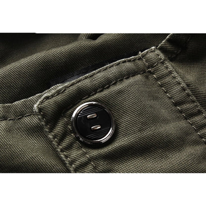 Armeegrüne Jacke | Zip-Up | Taschen | Herrenjacke | Outdoorjacke-HauteBerlin
